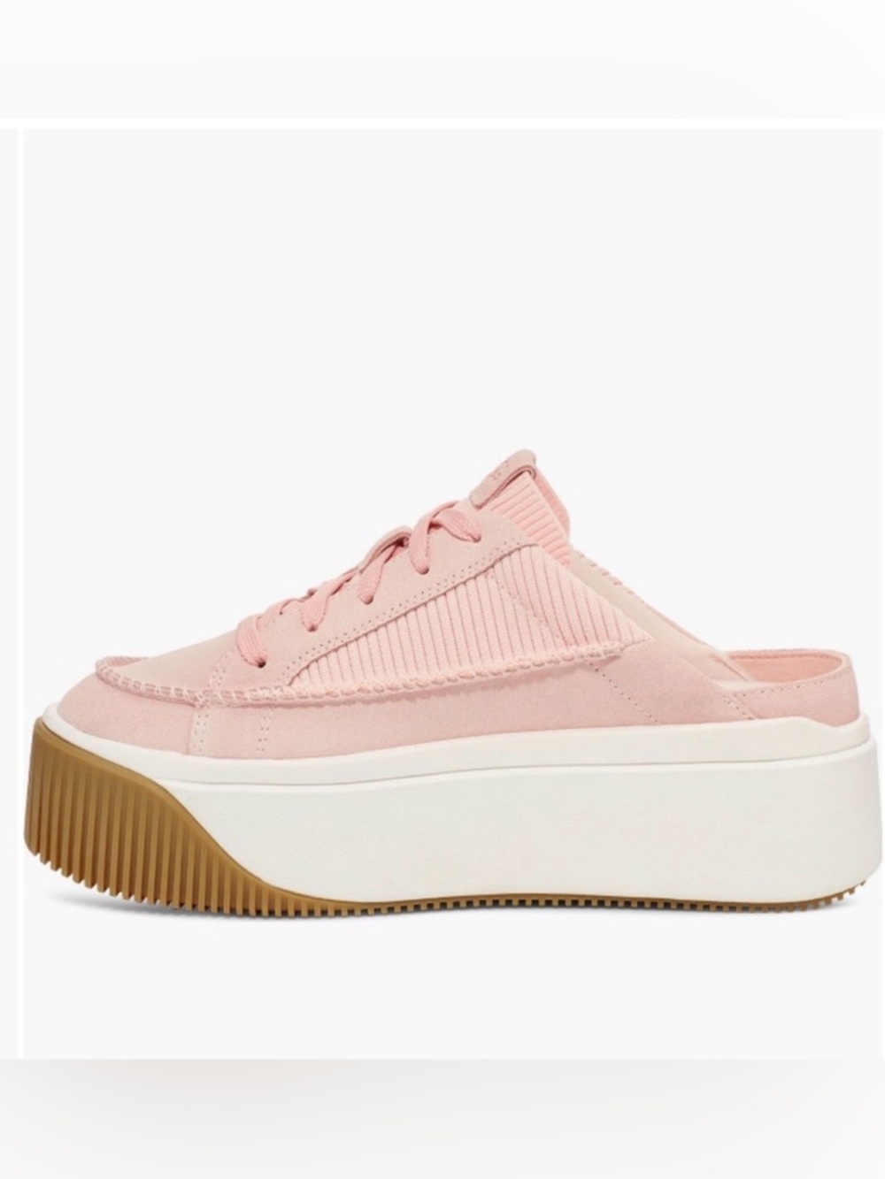 UGG EZ DUZZIT TEACUP ROSE Pink Women's Slip-On Platform Sneakers mules NEW 9.5 - Picture 2 of 10